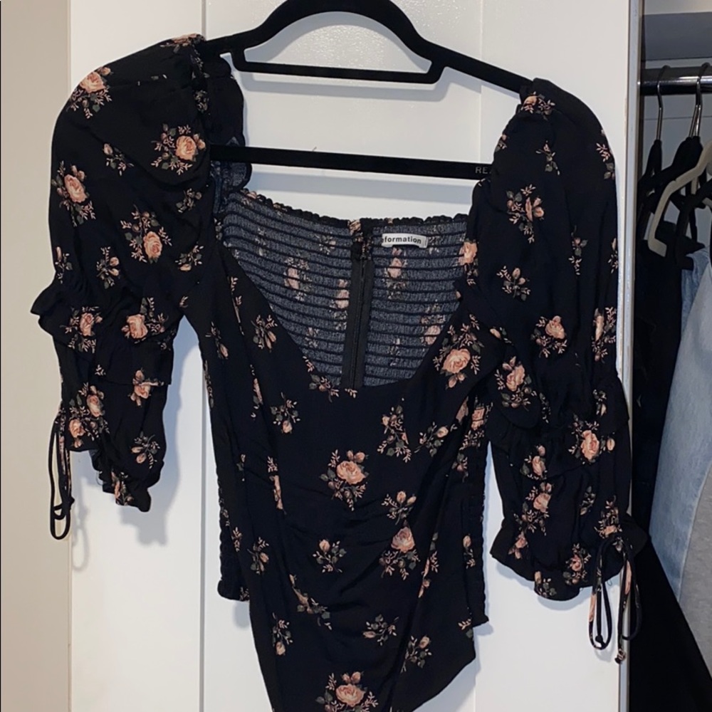 reformation floral top